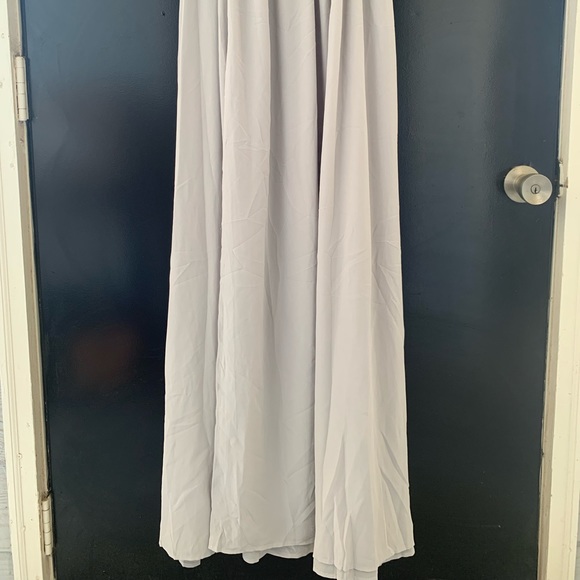 Lulu’s Moonlight Serenade Gray Strapless Maxi Dress - Picture 7 of 10